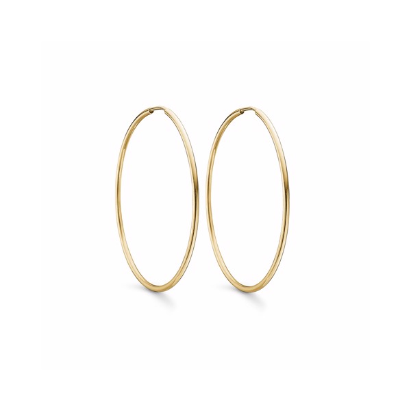Creoler i 8 karat guld, 40 mm – Støvring Design