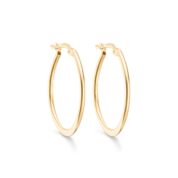 Creoler i 8 karat guld, 18 x 28 mm – Støvring Design
