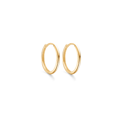 Creoler i 8 karat guld, 20 x 1,6 mm – Støvring Design