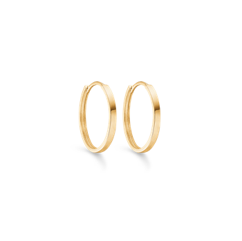 Creoler i 8 karat guld, 20 x 2,2 mm – Støvring Design