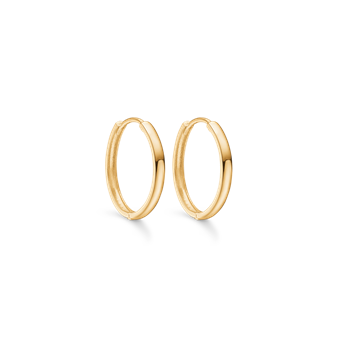 Creoler i 8 karat guld, 20 x 2,2 mm – Støvring Design