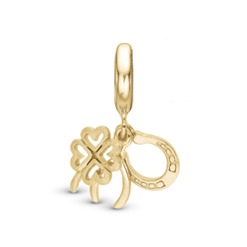 Christina Lucky Charm charm – forgyldt sølv, 6 mm til Classic læderarmbånd