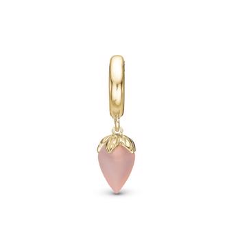 Christina Colorful Drop Pink charm – forgyldt sølv, 6 mm til Classic læderarmbånd