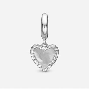 Christina Romance charm – sølv, 6 mm til Classic læderarmbånd