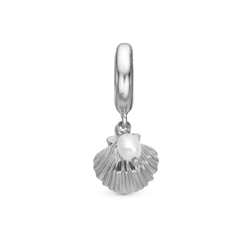 Christina Clam Shell charm – sølv, 6 mm til Classic læderarmbånd