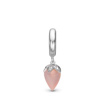 Christina Colorful Drop Pink charm – sølv, 6 mm til Classic læderarmbånd