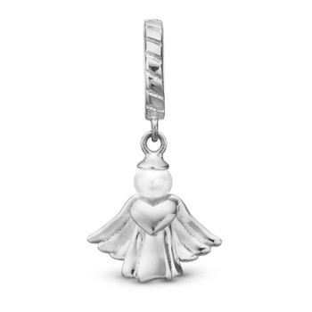 Christina Heavenly Angel charm – sølv, 6 mm til Classic læderarmbånd