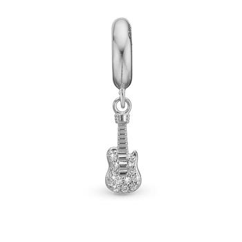 Christina Fredag Aften Blues charm – sølv, 4 mm til sølvarmbånd og Slim læder