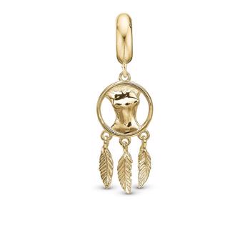 Christina Female Voice charm – forgyldt sølv, 4 mm til sølvarmbånd og Slim læder