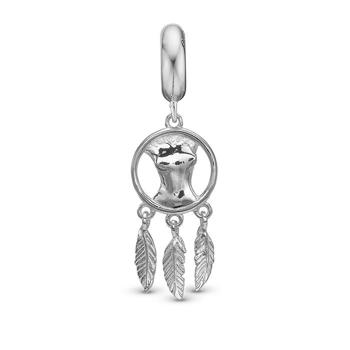 Christina Female Voice charm – sølv, 4 mm til sølvarmbånd og Slim læder