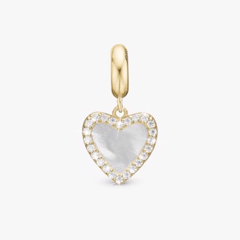 Christina Romance charm – forgyldt sølv, 4 mm til sølvarmbånd og Slim læder