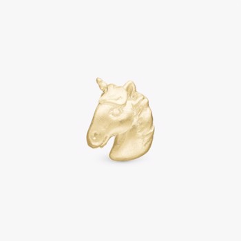 Christina Unicorn charm – forgyldt sølv, 4 mm til sølvarmbånd og Slim læder
