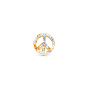 Christina Shine in Peace charm – forgyldt sølv, 4 mm til sølvarmbånd og Slim læder
