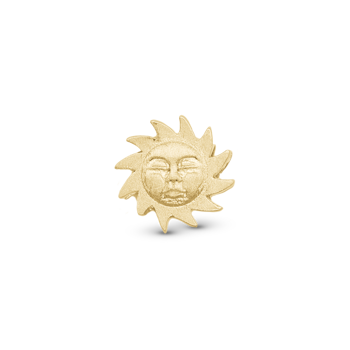 Christina Glowing Sun charm – forgyldt sølv, 4 mm til sølvarmbånd og Slim læder