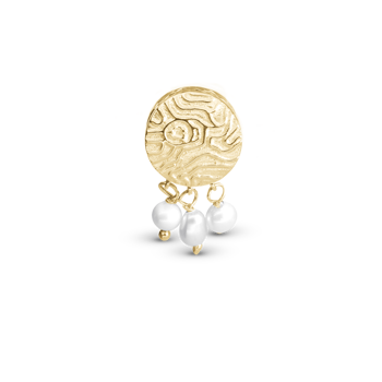 Christina Dazzling Imprint charm – forgyldt sølv, 4 mm til sølvarmbånd og Slim læder