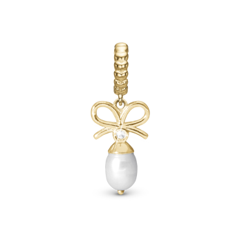 Christina Celebrate charm – forgyldt sølv, 4 mm til sølvarmbånd og Slim læder