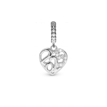 Christina Year 2025 charm – sølv, 4 mm til sølvarmbånd og Slim læder
