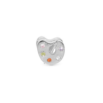Christina Passion for Art charm – sølv, 4 mm til sølvarmbånd og Slim læder