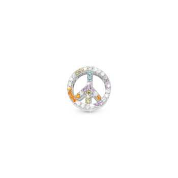 Christina Shine in Peace charm – sølv, 4 mm til sølvarmbånd og Slim læder
