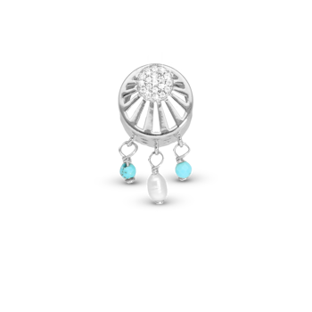 Christina Ocean Sunset charm – sølv, 4 mm til sølvarmbånd og Slim læder