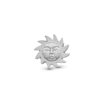 Christina Glowing Sun charm – sølv, 4 mm til sølvarmbånd og Slim læder