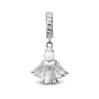 Christina Heavenly Angel charm – sølv, 4 mm til sølvarmbånd og Slim læder