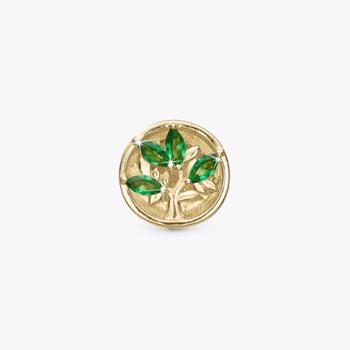 Christina Tree of Green Life charm – forgyldt sølv, 6 mm til Classic læderarmbånd