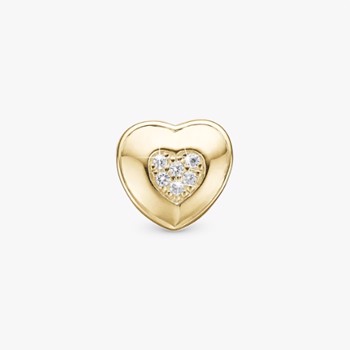 Christina Let Love Shine charm – forgyldt sølv, 6 mm til Classic læderarmbånd