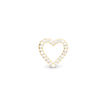 Christina Shimmery Heart charm – forgyldt sølv, 6 mm til Classic læderarmbånd