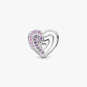 Christina Rainbow Kiss charm – sølv, 6 mm til Classic læderarmbånd