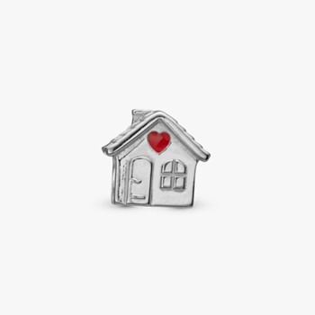 Christina My Home charm – sølv, 6 mm til Classic læderarmbånd