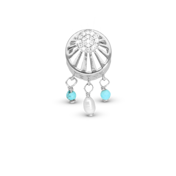 Christina Ocean Sunset charm – sølv, 6 mm til Classic læderarmbånd
