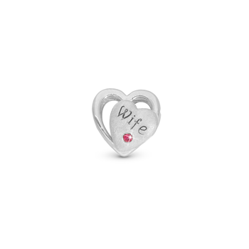 Christina My Wife charm – sølv, 6 mm til Classic læderarmbånd