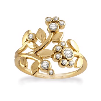 Rabinovich Adorable Lace fingerring i forgyldt sterling sølv med zirkonia