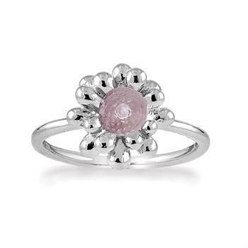 Rabinovich Caring Nest fingerring i sterling sølv med pink ametyst
