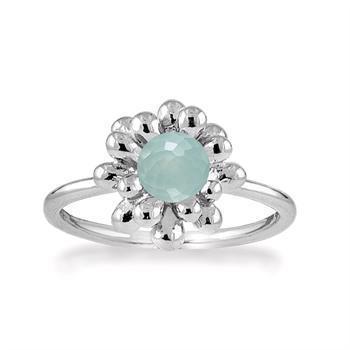 Rabinovich Caring Nest fingerring i sterling sølv med kalcedon