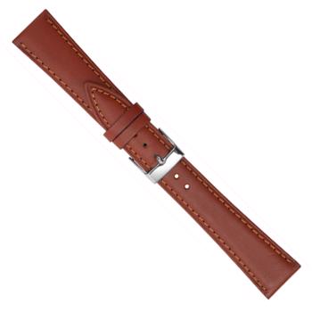 Urrem i cognac glat Drake skind i XXL, 12-20 mm – urrem fra Houmann