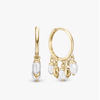 Christina Magic Pearls creoler – forgyldt sølv