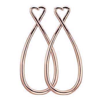 Christina Heart Hoops creoler – rosaforgyldt sølv