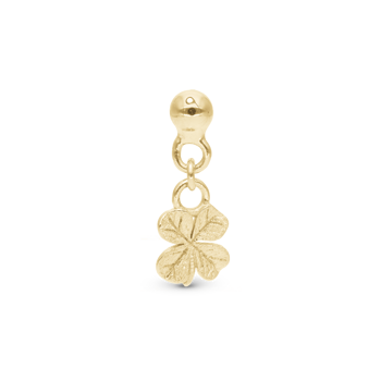 Christina Dangling Four Leaf Clover Single ørestik (single) – forgyldt sølv