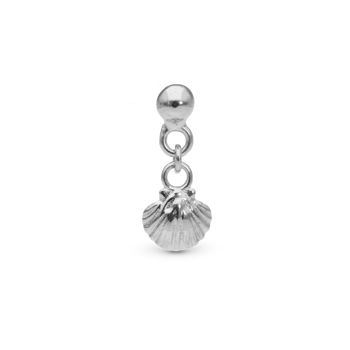 Christina Dangling Clam Shell Single ørestik (single) – sølv