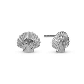 Christina Clam Shell ørestikker – sølv