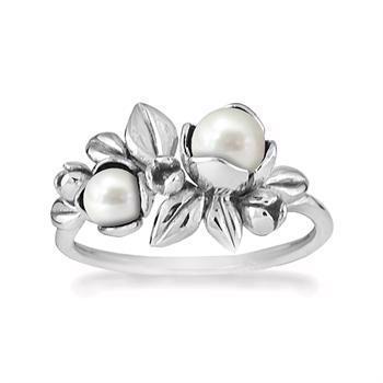 Rabinovich Inner Secret fingerring i sterling sølv med ferskvandsperler