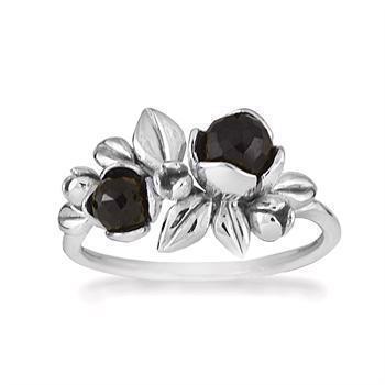Rabinovich Inner Secret fingerring i sterling sølv med sort spinel