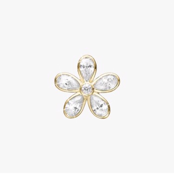 Christina Magical White Flower vedhæng – forgyldt sølv