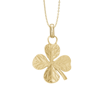Christina Big Four Leaf Clover vedhæng – forgyldt sølv