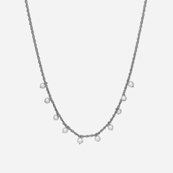 Christina Dangling Pearls halskæde – sølv