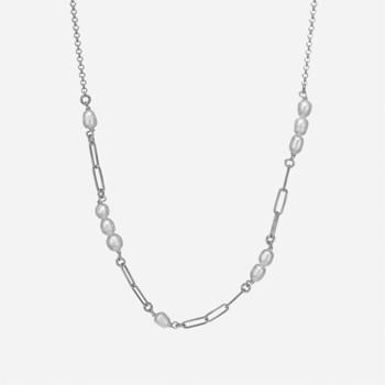 Christina Links and Pearls halskæde – sølv