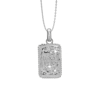 Christina Antique Square Large vedhæng – sølv