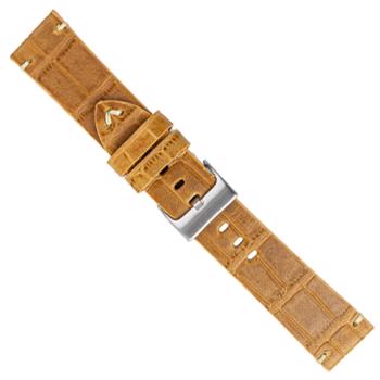 Urrem i beige imiteret alligatorskind, 18-24 mm – urrem fra Houmann